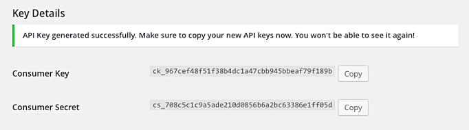 Копирование данных ключа