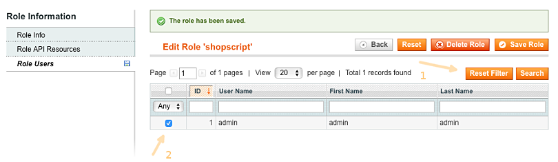 Изменение пользователей